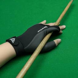 Luvas De Treinamento De Bilhar Com Adesivos De Elasticidade, Luva De Bilhar, Snooker De Três Dedos, Antiderrapante, Mão Esquerda, 1Pc - Image 2