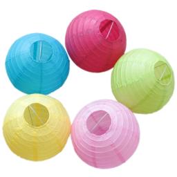 Lanternas de papel de arroz redondas para decoração, bolas lampion para casamento e festa de aniversário, presente artesanal DIY, 10cm-50cm - Image 3