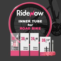 RideNow Tubo Interno Ultraleve para Bicicleta 700 700C 18 25 28 32 Pneu TPU para Bicicleta de Estrada 45/65/85mm Comprimento Válvula Francesa 700C Tubo Interno TPU - Image 1