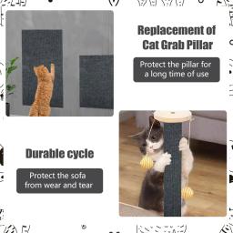 Anti-risco Sofá Protetor para Pet, Afiador de Garra para Cama, Chão, Tapetes de Móveis de Parede, Cat Paws Board, Brinquedos Suprimentos, auto-adesivo - Image 4