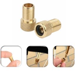 Adaptador de válvula francesa de bicicleta, adaptador de latão para presta para schrader, conversor de válvula de bicicleta, acessórios de conector de bomba 5/10 peças - Image 3
