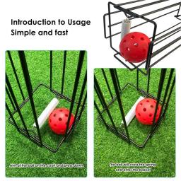 Cesta De Armazenamento De Bola De Tênis, Pickle Ball Picking Basket com Alça, Selecionador De Bola De Tênis, Aço Inoxidável Durável - Image 5
