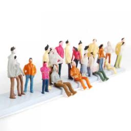 Miniatura Modelo De Pessoas Figurinhas, N Calibre, Trem Diorama, Cenário, DIY Acessórios, 1:150 Escala, 100Pcs - Image 3