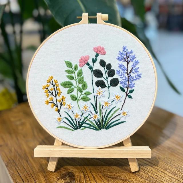 Kit de Bordado Floral para Iniciantes e Adultos - Aprenda a Criar Flores com Facilidade