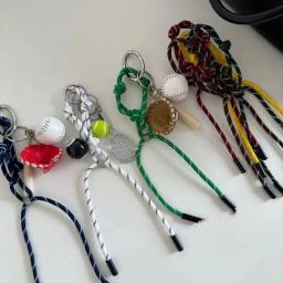 Chaveiro personalizado com decoração de beisebol badminton, pingente de bolsa estilo esportivo moda casual legal - Image 1
