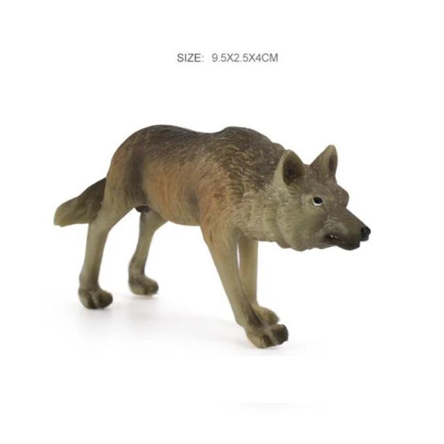 Modelo de Lobo Selvagem para Simulação Educacional: Figuras de Ação Grande Lobo Mau e Lobo Branco para Crianças