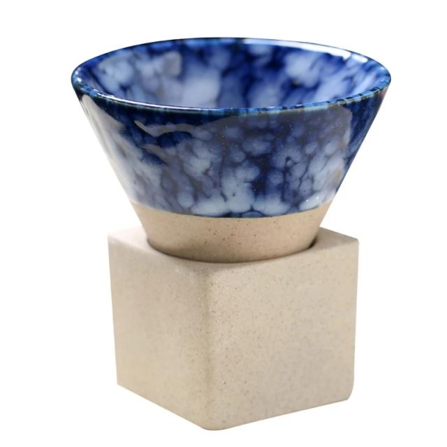 Canecas Vintage de Cerâmica e Xícaras Japonesas de Porcelana com Design Floral para Café e Chá 100ml