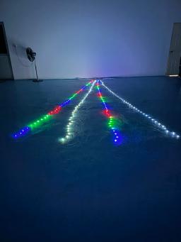 Luzes LED String para decoração de linha Grande Triângulo LED, Kite Inflável Delta com Velocidade e Controle de Cor, 5m, 10m - Image 3