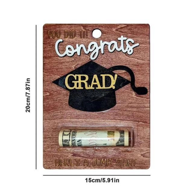 Decoração Criativa em Madeira para Presentes de Graduação: Cartão Temático para Quarto, Mesa e Sala de Estar
