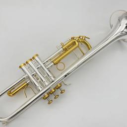 Instrumento profissional trompete para iniciantes, marca americana, banhado a prata, limitador de botão banhado a ouro, três tons - Image 4