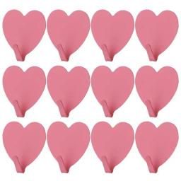 2Pcs Wall Mounted Ganchos Heart Shaped Adesivo Cabides Brasão Gancho Traceless Cabide Chave Ganchos Decorativos para Cozinha de Casa - Image 6