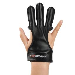 Toparchery archery armguard preto plutônio dedo luva ao ar livre tiro com arco de caça proteção arco setas acessórios - Image 1