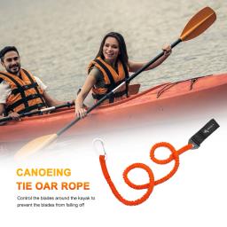 Trela de remo de caiaque ajustável, corda elástica de remo de caiaque, cordão enrolado extensível, acessórios para barco a remo, 1-5 peças - Image 3
