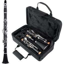 SLADE-Bb Flat Baquelite Clarinete com Estojo 17 Key Clarinete, Instrumento de Sopros, Correia de Palhetas, Pano e Toothpads, Peças e Acessórios - Image 2