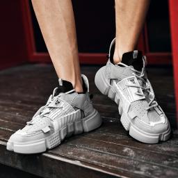 Sapatos de corrida respiráveis ao ar livre para homens, calçados esportivos esportivos, tênis de corrida macios confortáveis, alta qualidade, novo designer - Image 5