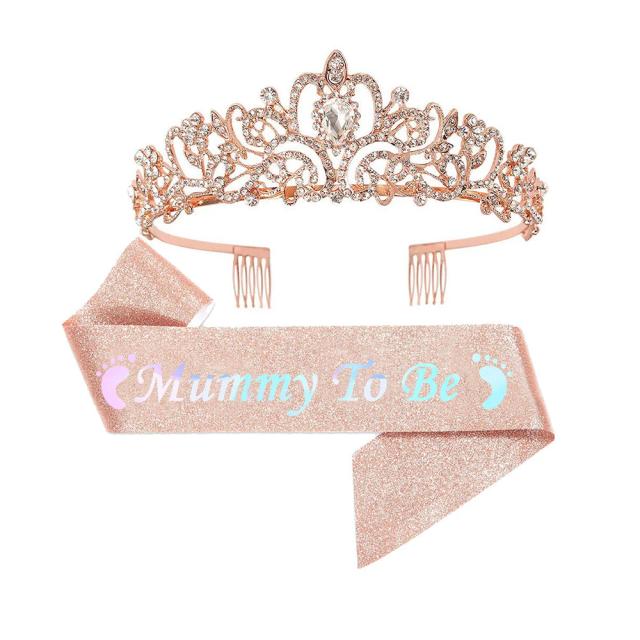 Banner de Decoração Rosa para Chá de Bebê: Estrelas, Glitter e Bem-vindo à Menina!
