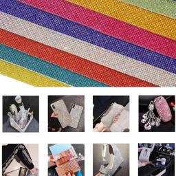 Auto-adesivo Rhinestone Sticker Tape, DIY Diamond Sticker para Artes Artesanato, carro, telefone, roupas, 12x20cm - Image 2