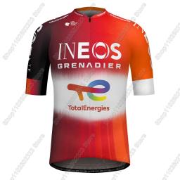 Equipe ineos granadiers frança tour 2025 conjunto camisa de ciclismo colômbia manga curta roupas ciclismo estrada corrida bicicleta camisas terno mtb - Image 2