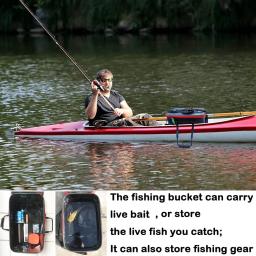 Caixa eva pesca portátil e impermeável, saco dobrável para peixes vivos, com zíper e alça de ombro - Image 6