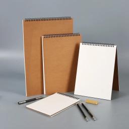 Profissional sketchbook papel grosso espiral caderno arte escola suprimentos lápis desenho bloco de notas papelaria bonito gel canetas lápis - Image 5