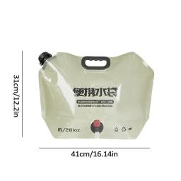 Saco de água potável ao ar livre, dobrável recipiente de água, portátil, dobrável, bolsa, sobrevivência, camping suprimentos, grande capacidade, 8L - Image 6