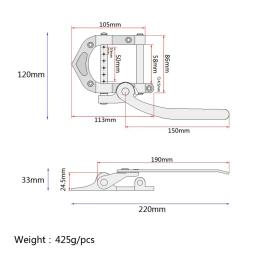 Flat Top Unidade Tremolo Corpo para Guitarra, Vibrato Bridge, SG, LP, ETC, ES335, Guitar Acessórios, Tailpiece, Dropship - Image 2