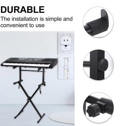 Rack de teclado de piano rodas suporte aumentado suporte para laptop suporte órgão eletrônico - Image 3