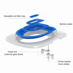 2023 Higiênico Pet Upgrade Cat WC Trainer Reutilizável Treinamento WC para Gatos Training Set Cat Litter Box Mat WC Accessaries - Image 5