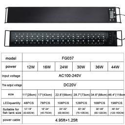 Aquário Super Slim LED Light, Iluminação de Espectro Completo Escalável, Decoração do Tanque de Peixes, Lâmpada de Crescimento Aquático, 30-60cm, 100V-240V - Image 6