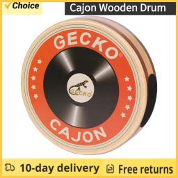 GECKO-Cajon tambor de madeira, Flat Hand Drum, Single Board instrumento de percussão, saco de transporte, portátil Box Drum - Image 1