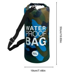Saco de armazenamento impermeável, Flutuante Dry Sack Pouch, Segurança carregando sacos, Água flutuante Pack, Outdoor Boating Caiaque canoagem, 10L - Image 3