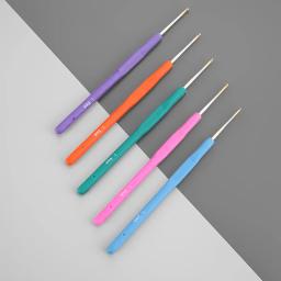 Colorido Soft Shank Crochet Hook Ferramentas de tricô DIY Ganchos finos de lã Conjunto completo Lace Knitting & Crochet Agulhas Acessórios - Image 3