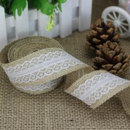 Rolos de serapilheira de juta natural, laço de fita hessian, decoração rústica vintage do casamento, ornamento do partido, suprimentos artesanais DIY, 1-10m - Image 5