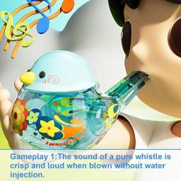 Bird Water Whistles Toy para crianças, apito colorido, instrumento musical, presente de aniversário, crianças - Image 3