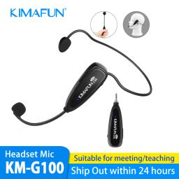 Kimagfun-Microfone Megafone Sem Fio, Headset Speech, Rádio Mic para Alto-falante, Ensino, Guia de Reunião, Adaptador 6.35mm, 2.4G - Image 1