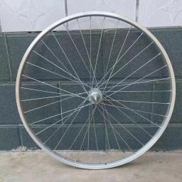 Roda de bicicleta liga de alumínio, aro conjunto roda, roda dianteira e traseira, bloqueio de freio, 20 ", 22", 24 ", 26", 175/183 - Image 2