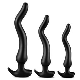 Plugue anal longo vibrador estimular ânus e vagina masturbador macio anal dilatador líquido silicone brinquedos sexuais butt plug para mulheres homens - Image 6