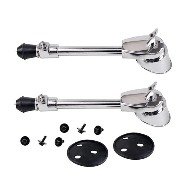 Conjunto de 2 Peças de Esporas para Bumbo com Suporte Ajustável Antiferrugem para Percussão