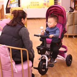 Multifuncional Folding Baby Stroller, triciclo infantil, assento reclinável de bicicleta, roda espacial, três rodas, pode sentar e mentira - Image 6