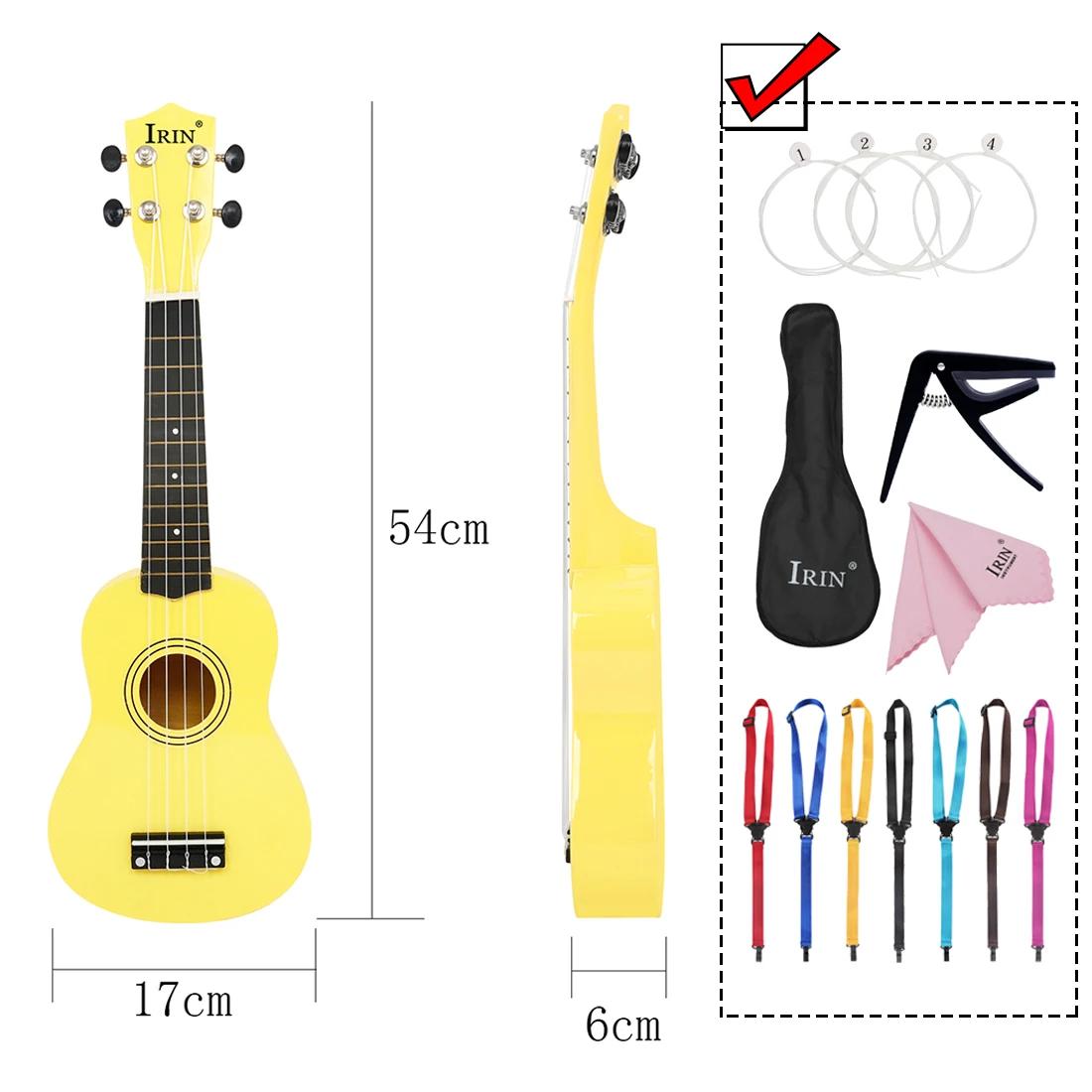 IRIN-Ukulele havaiano para iniciantes, guitarra de desenhos animados, mini instrumentos de cordas, presente infantil com bolsa, 21in - Image 1