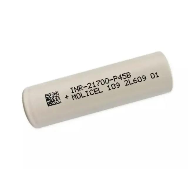 Molicel-bateria recarregável do íon de Li, INR21700, P45B, 4500mAh, 45A, 3.7V