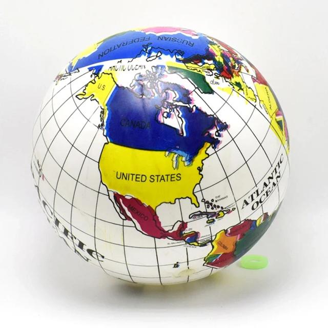Globo Inflável para Praia 30cm - Bola do Mundo Divertida e Educativa