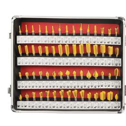 DIY Madeira Router Bits Set, 6.35mm Shank, Carpintaria, Fresa para Madeira, End Mill, Face Engraving Tool, 100Pcs - Image 2