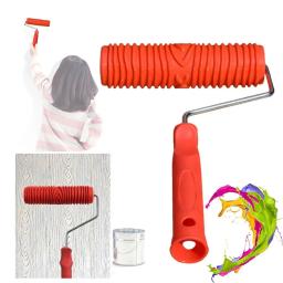 Rolo De Pintura De Grão De Madeira De Impressão De Pigmento, Ferramenta De Escova De Parede, Pintura De Padrão De Imitação, DIY Decoração De Casa - Image 3