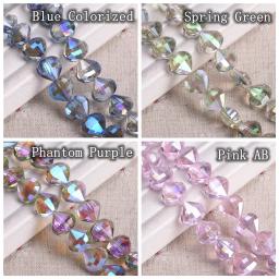 Facetado Contas De Vidro De Cristal para Fazer Jóias, Forma De Vieira, Brilhante, Brilhante, Colorido, Solto, Descobertas DIY, 11x12mm, 10Pcs - Image 4