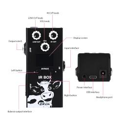 EROK IR-BOX Guitarra Baixo Multi-Efeitos, 32 Opções Predefinições, Configurações Disponíveis do Aplicativo do Telefone, EQ de 9 Segmentos, Como EQ Individual Effector - Image 2