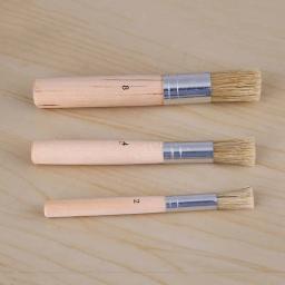 Conjunto pincéis pintura estêncil Y1UB 3 tipos pincel guache acrílico a óleo portátil - Image 5