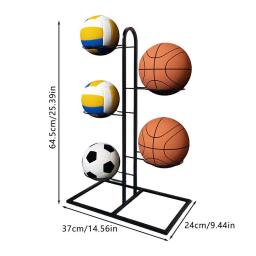 Basquete Rack de armazenamento para crianças, suporte portátil, suporte vertical, espaço interno para bola, bola de vôlei de futebol, salvar - Image 6