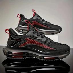 Tênis de alta qualidade masculino tendência plataforma vermelha sapatos de basquete masculino casual branco esporte caminhada tênis treinador masculino 2025 - Image 3