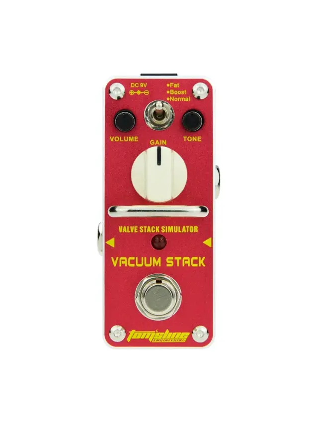 Pedal AROMA-AVS-3 Vacuum Stack para Guitarra Elétrica com Simulador de Amp a Vácuo e True Bypass